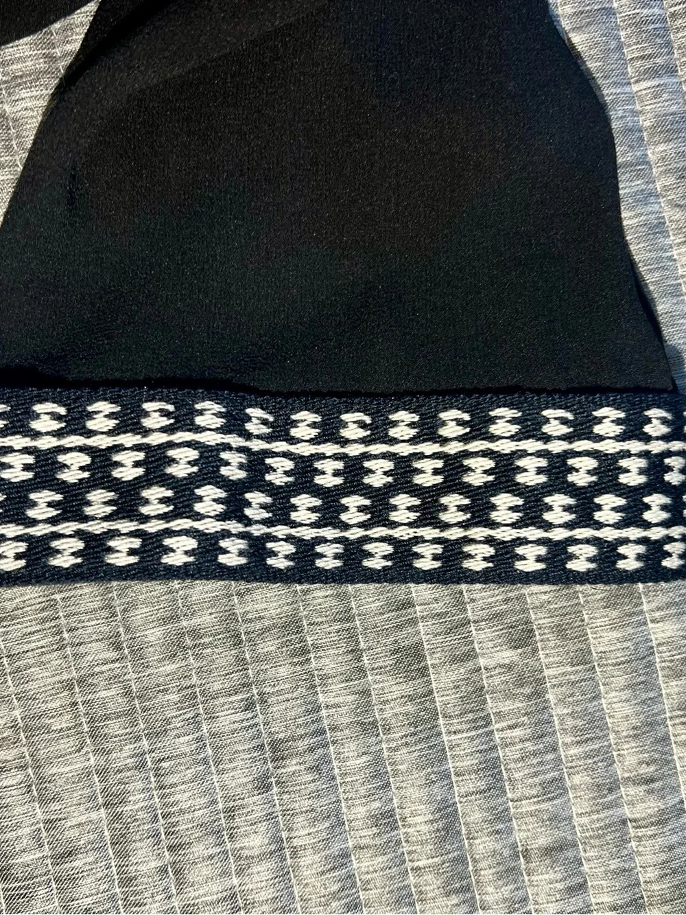 Tory Burch Black tunic with White Embroidered Trim